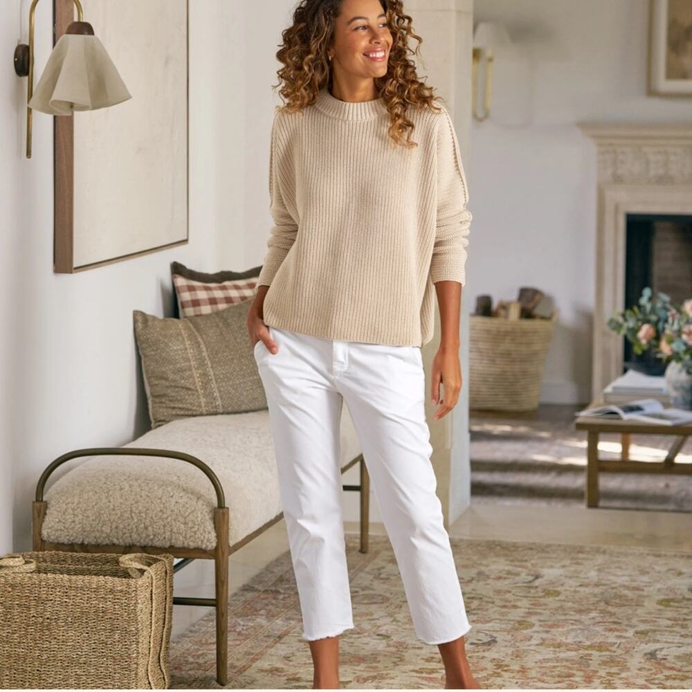 Frank & Eileen Wicklow White Cropped Pants